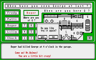 Sherlock Holmes atari screenshot